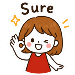 英語を話す！むぎちゃんの日常スタンプ