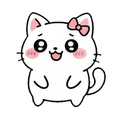 Chubby White Cat's Adorableness!