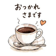 Tired Adult Cafe Stickers