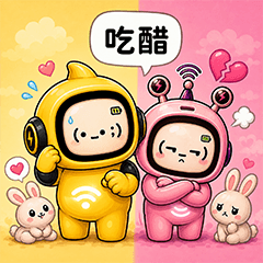 鯊魚手機與粉紅外星人陪伴日常