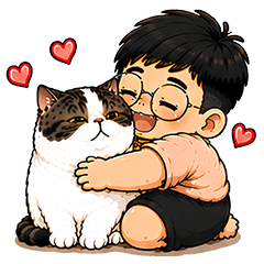 Dukdik Cute Glasses : Exotic Cat Lover