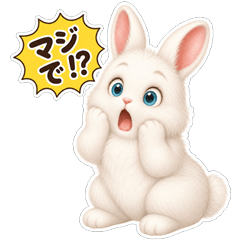 Fluffy Cute Bunny Stickers!