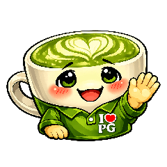 Park Golf Matcha Communication Stickers