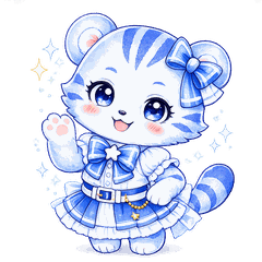 Blue Tiger Idol Stickers