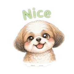 Chubby dog Taro's English stamp