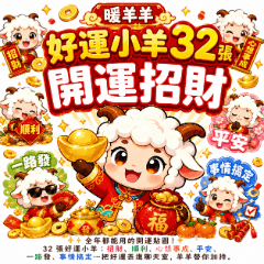 暖羊羊｜好運小羊32張 開運招財