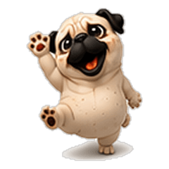 Wizard Sheep and Pug: 3D Pug