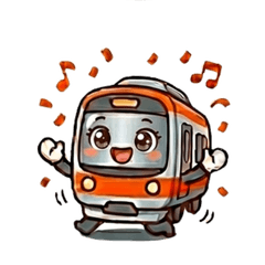 Cute train stickers 55