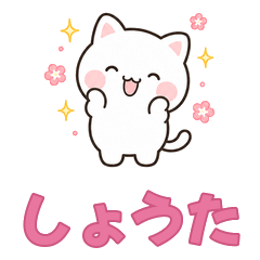 Shota's Cute Cat Name Stickers