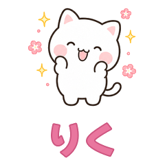 Riku's Cute Cat Name Stickers