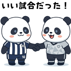 Soccer Panda Cheer Stickers