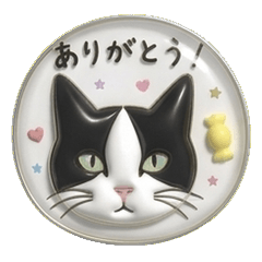 Tuxedo Cat Puffy Stickers