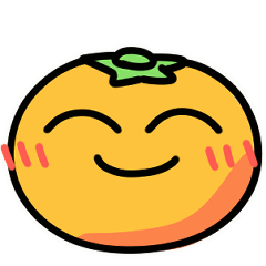 Cheerful orange sticker
