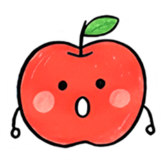 Cute Apple Character Stickers.