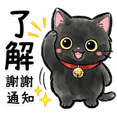 Polite Black Cat (Everyday Use)(tw)