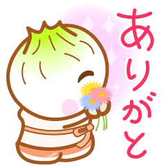 Usual onion character sticker