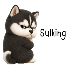 Blue-Eyed Husky Pup Mood(EN)