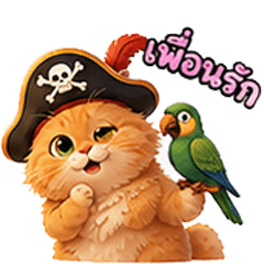 Adorable pirate cat