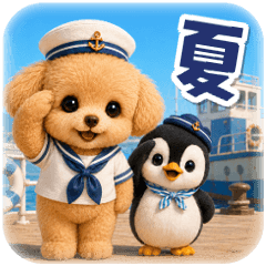 Everyday use/Summer Toy Poodle & Penguin