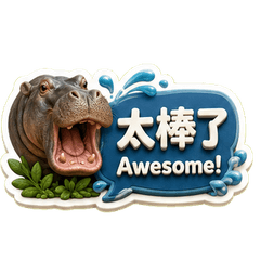 對話文字方塊+各種野生動物