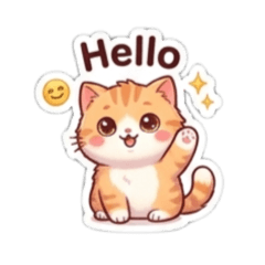 Orange cat kub