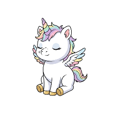 角角的正念魔法:彩虹獨角獸的平靜時刻