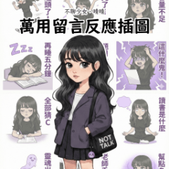 不聊少女晴晴：萬用留言反應插圖40彈