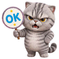 Gray Tabby Headache Cat(No text)