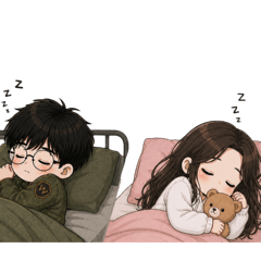 軍人情侶貼圖｜等你回來♡