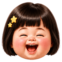 Chubby Star Girl Emoji Many Moods 43