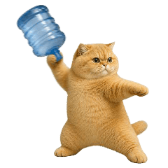 Chubby Orange Cat Meme: Big Stickers
