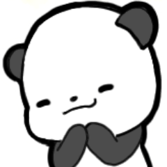 panda panra that convey emotions sticker