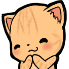 red tabby that convey emotions sticker