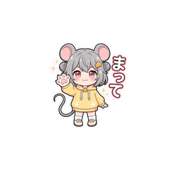 Chubby Mouse Girl Stickers 24 Vol.2