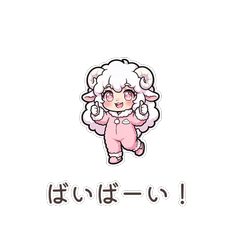 Chubby Sheep Girl Stickers 40 Vol.2