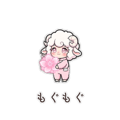 Chubby Sheep Girl Stickers 40 Vol.1