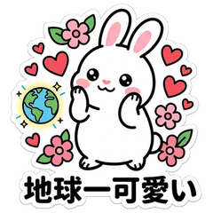 主語がでかいウサギ：クソデカ感情スタンプ