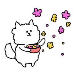 Shiba inu and fluffy dog - a paradise