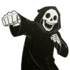 Chill Grim Reaper Stickers