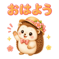 Flower Garden Hedgehog 01