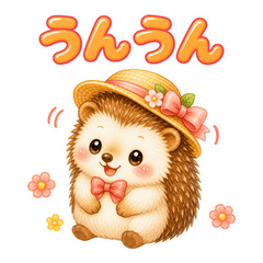 Flower Garden Hedgehog 02