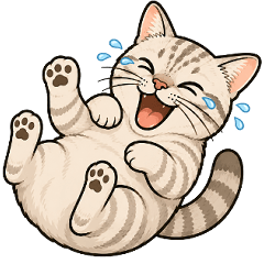 Round Blue-Eyed Cat Stickers