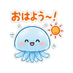 Moon jellyfish - Daily Chat Stickers
