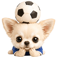 Soccer cheering dog