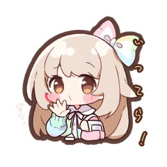 Fluffy Cute Girl Animated Stickers