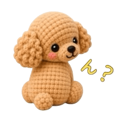 Cute toy poodle stickers1024