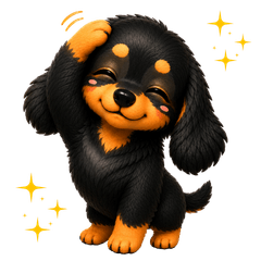 Caring Dachshund Stickers