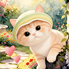 cute cat meron cap reaction