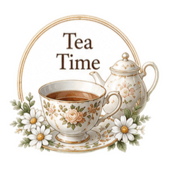 Elegant Tea Time Stickers