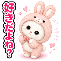 飛び出す♪きぐるみ猫のスタンプ(好き?)